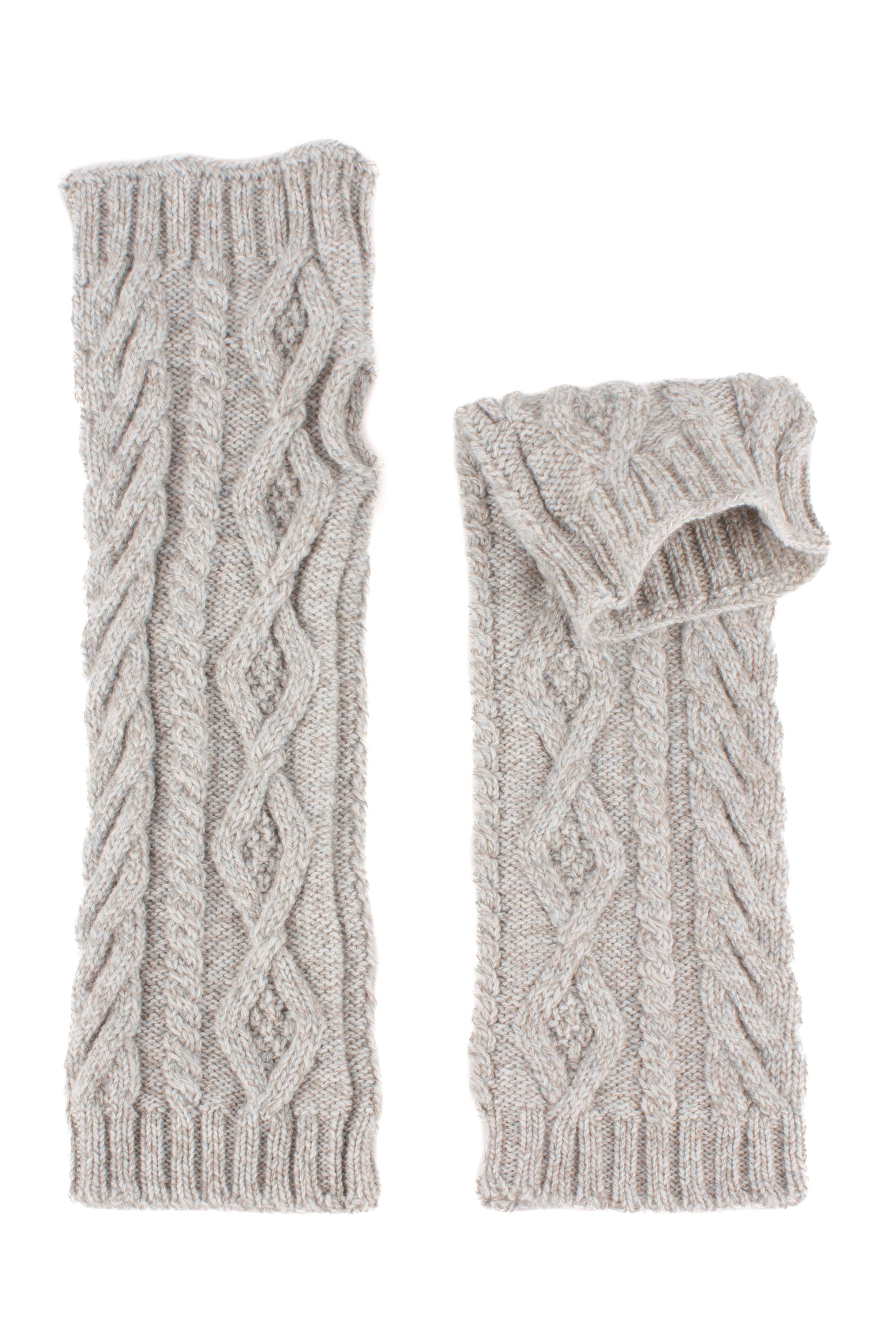 Llife CASHMERE KNIT ARM WARMER Cashmere Cable Knit Hand Llife CASHMERE KNIT ARM WARMER Cashmere Cable Knit Hand