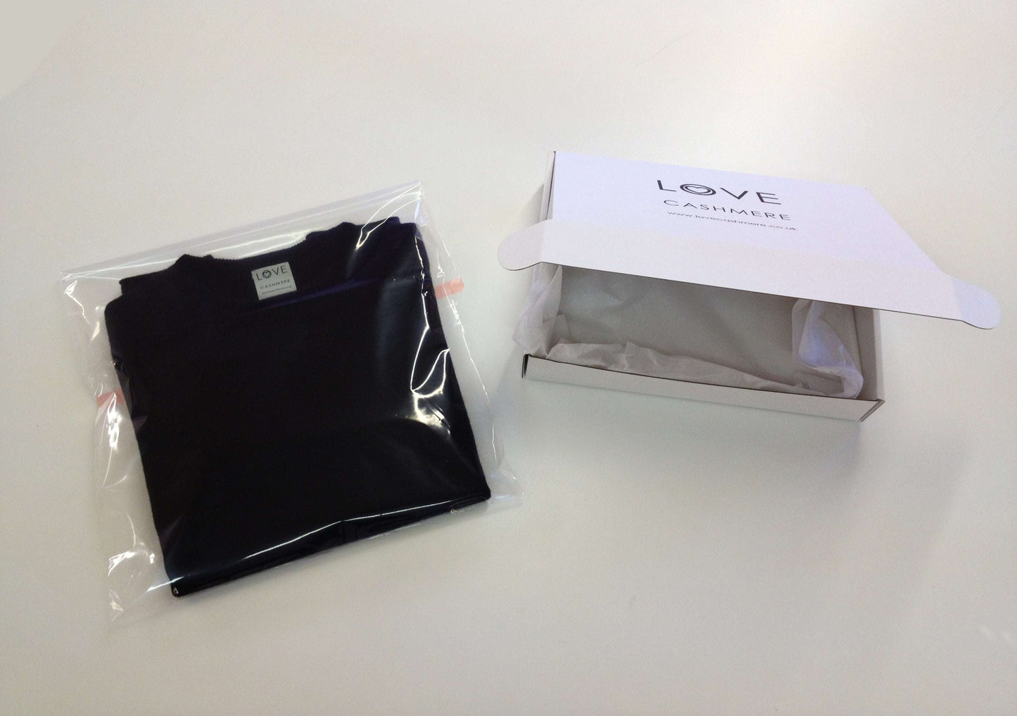 Knitwear repaired and packaged