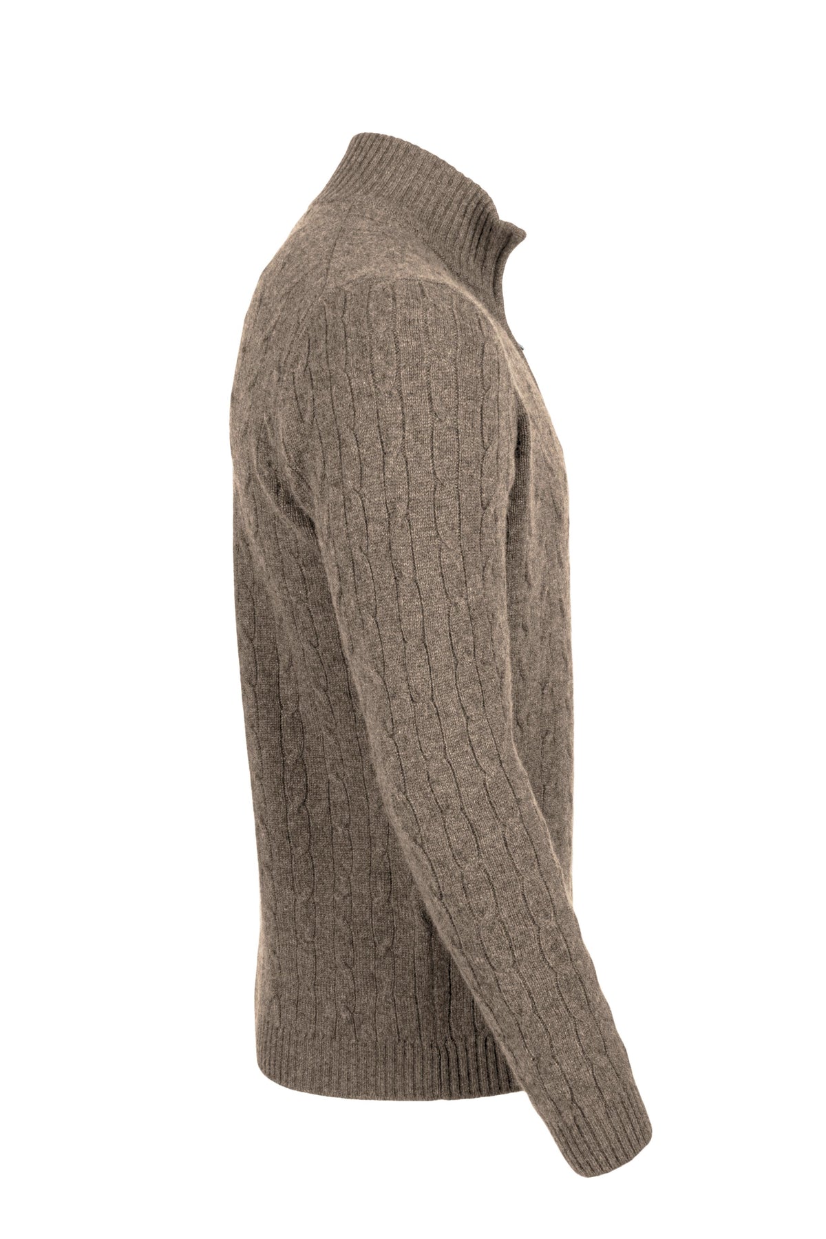 Men's Cable 1/4 Zip Cashmere Sweater