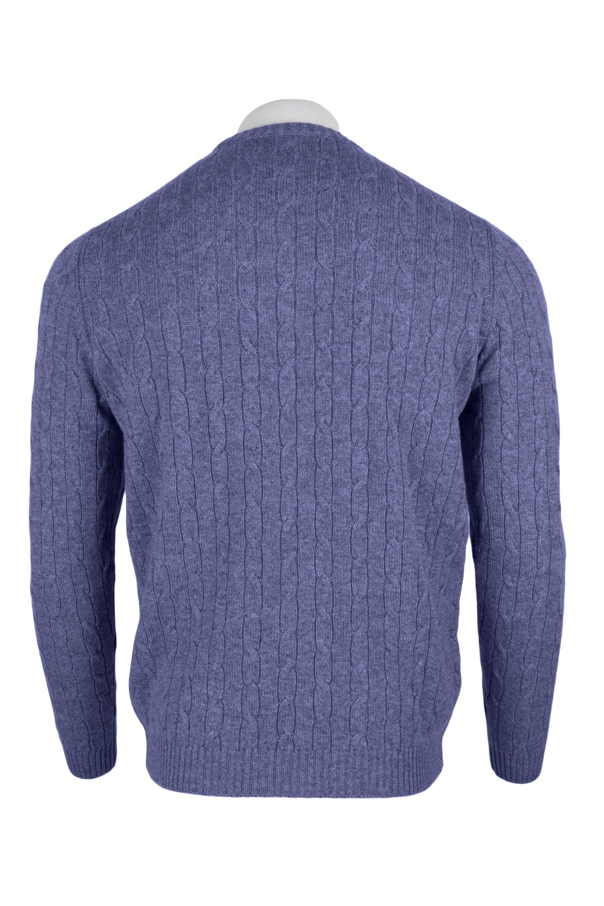 Men's Cable Crew Neck Cashmere Sweater