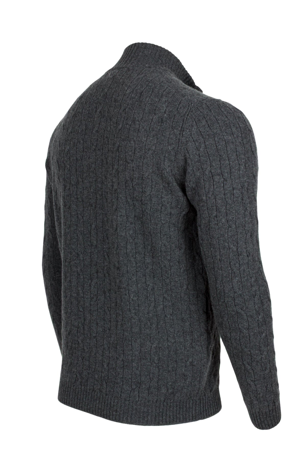 Men's Cable 1/4 Zip Cashmere Sweater