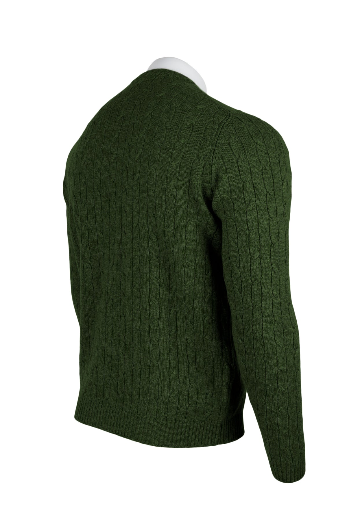 Men's Cable Crew Neck Cashmere Sweater
