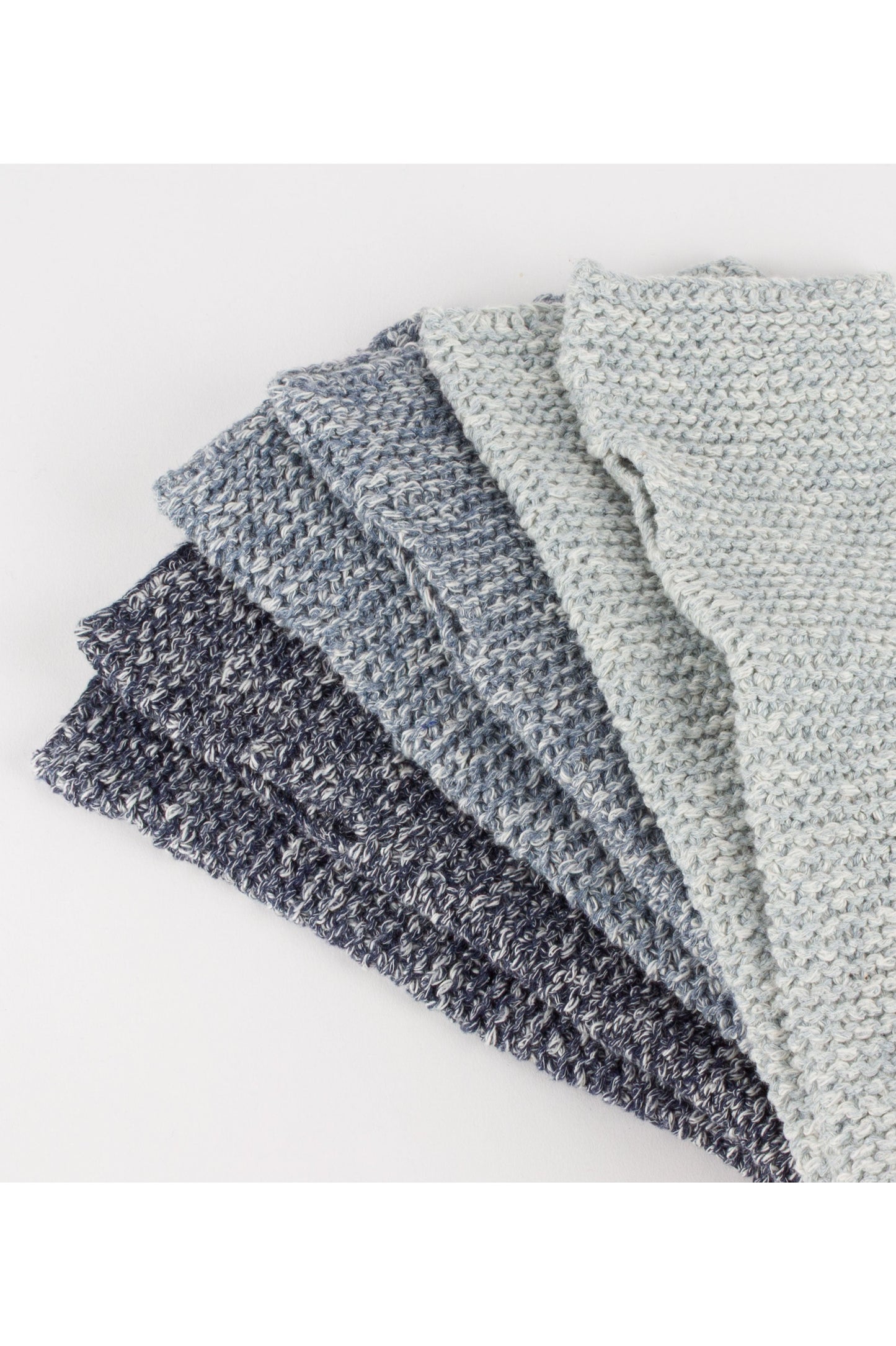 Knitted ribbed cotton wrist warmers, made in Scotland by Love Cashmere