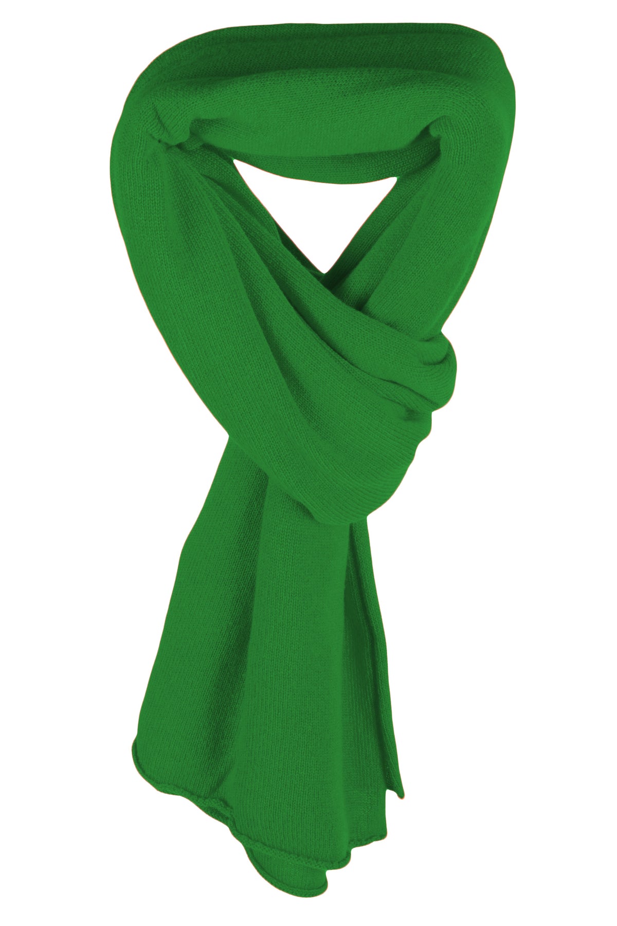 Kiwi green cashmere wrap scarf, made in Scotland by Love Cashmere