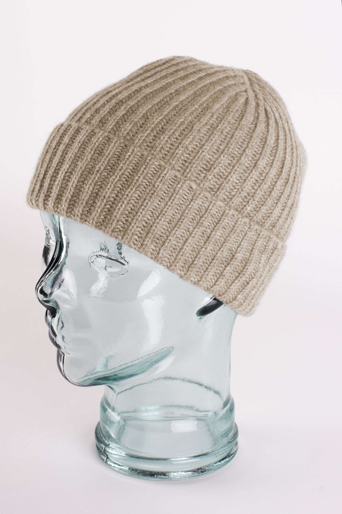 Fisherman Rib Cashmere Beanie