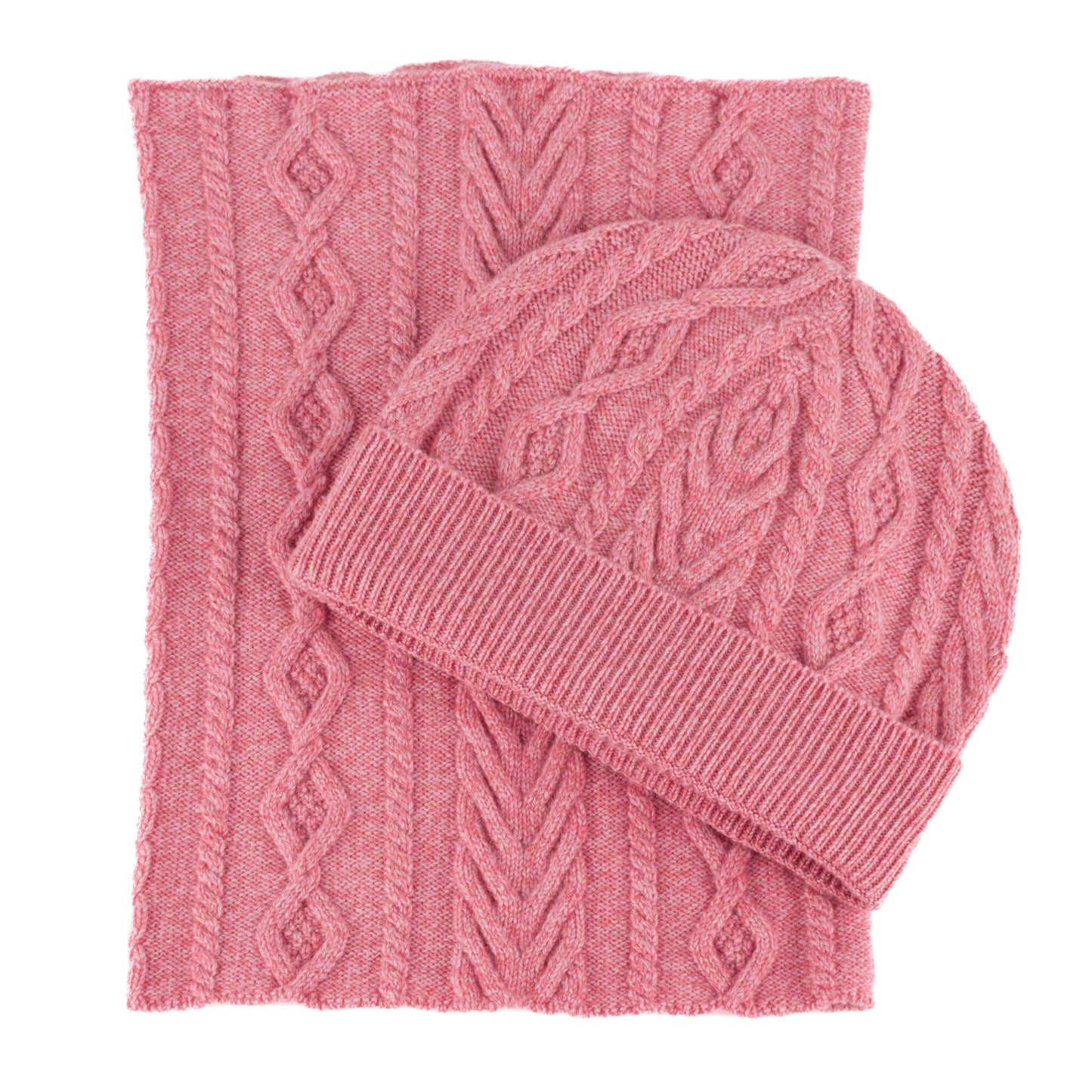 Aran Cable Cashmere Beanie Hat