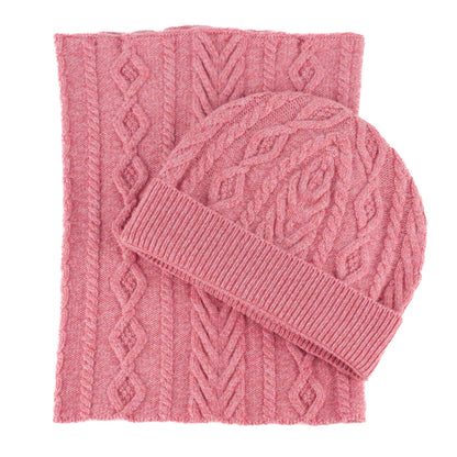 Aran Cable Cashmere Beanie Hat