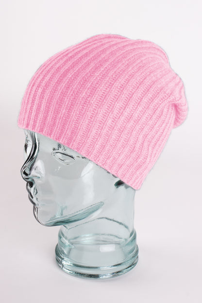 Ribbed Cashmere Beanie