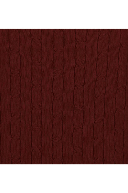 Men's Cable Crew Neck Cashmere Sweater