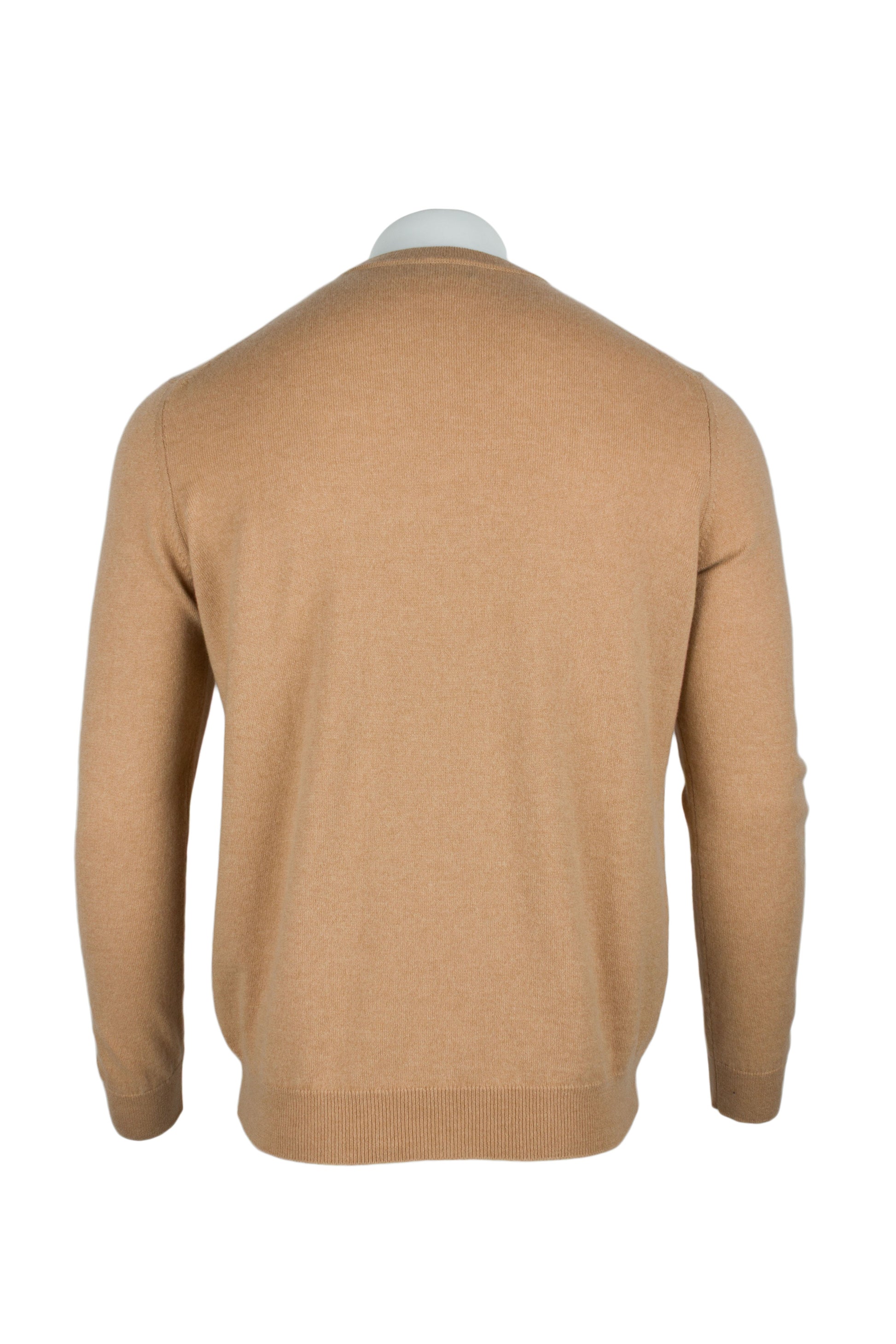 Camel - Back | Men's Knitted Classic Crew Neck Cashmere Sweater
