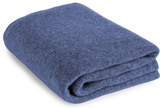 Denim Blue Cashmere Blanket