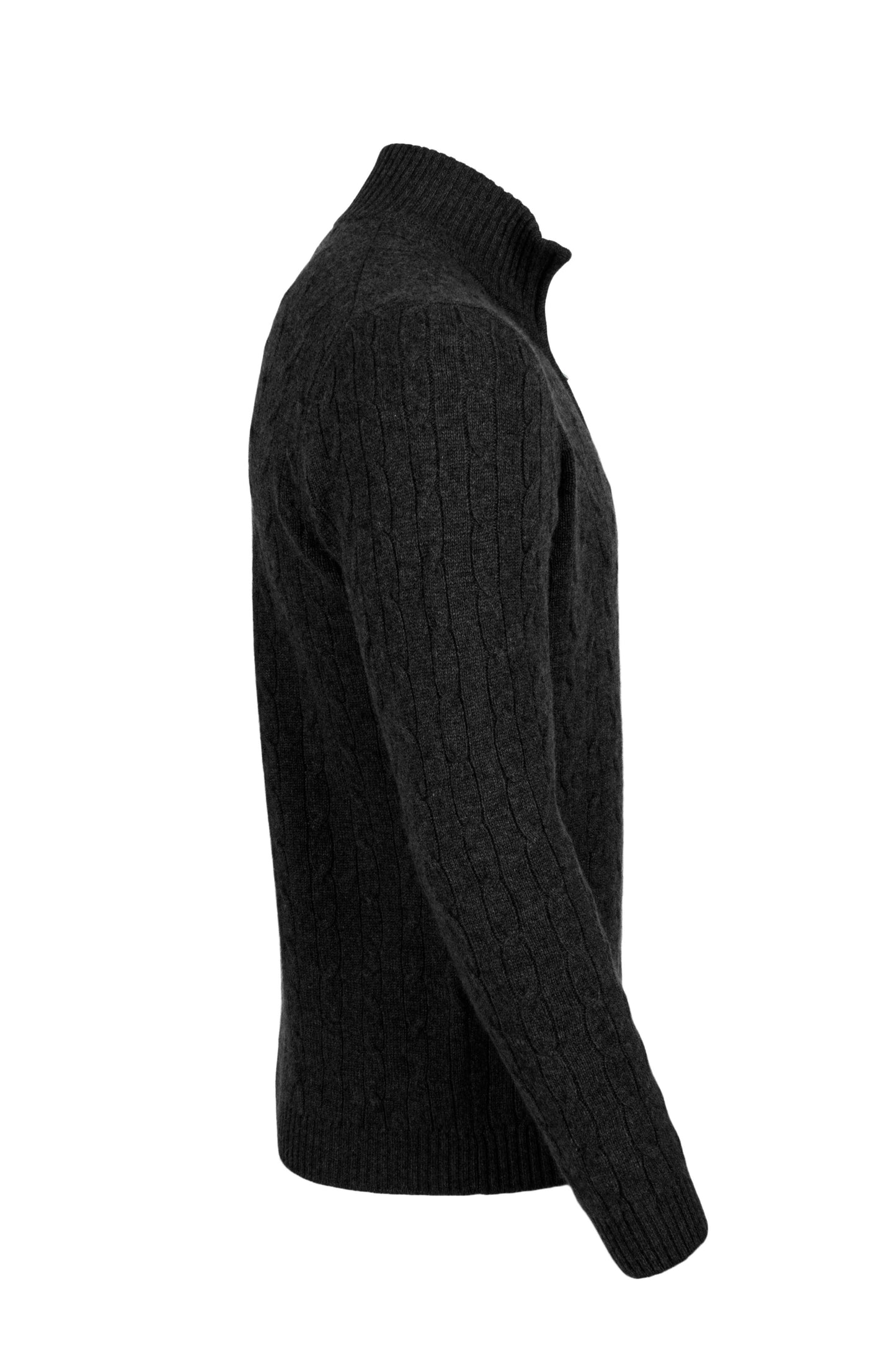 Men's Cable 1/4 Zip Cashmere Sweater