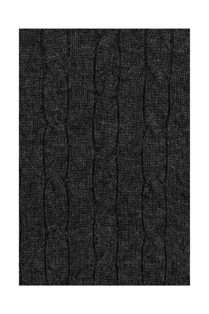 Men's Cable Crew Neck Cashmere Sweater