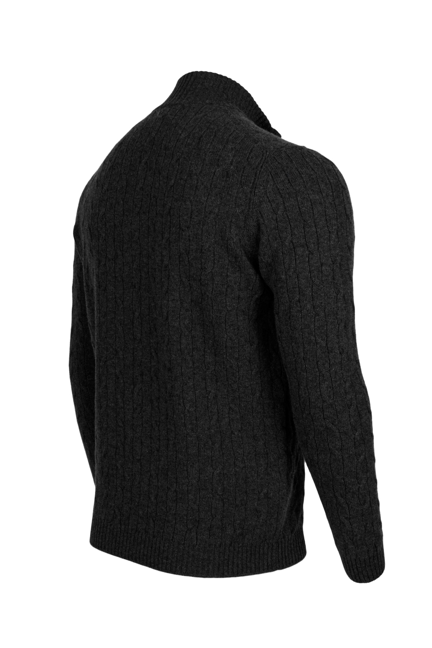 Men's Cable 1/4 Zip Cashmere Sweater