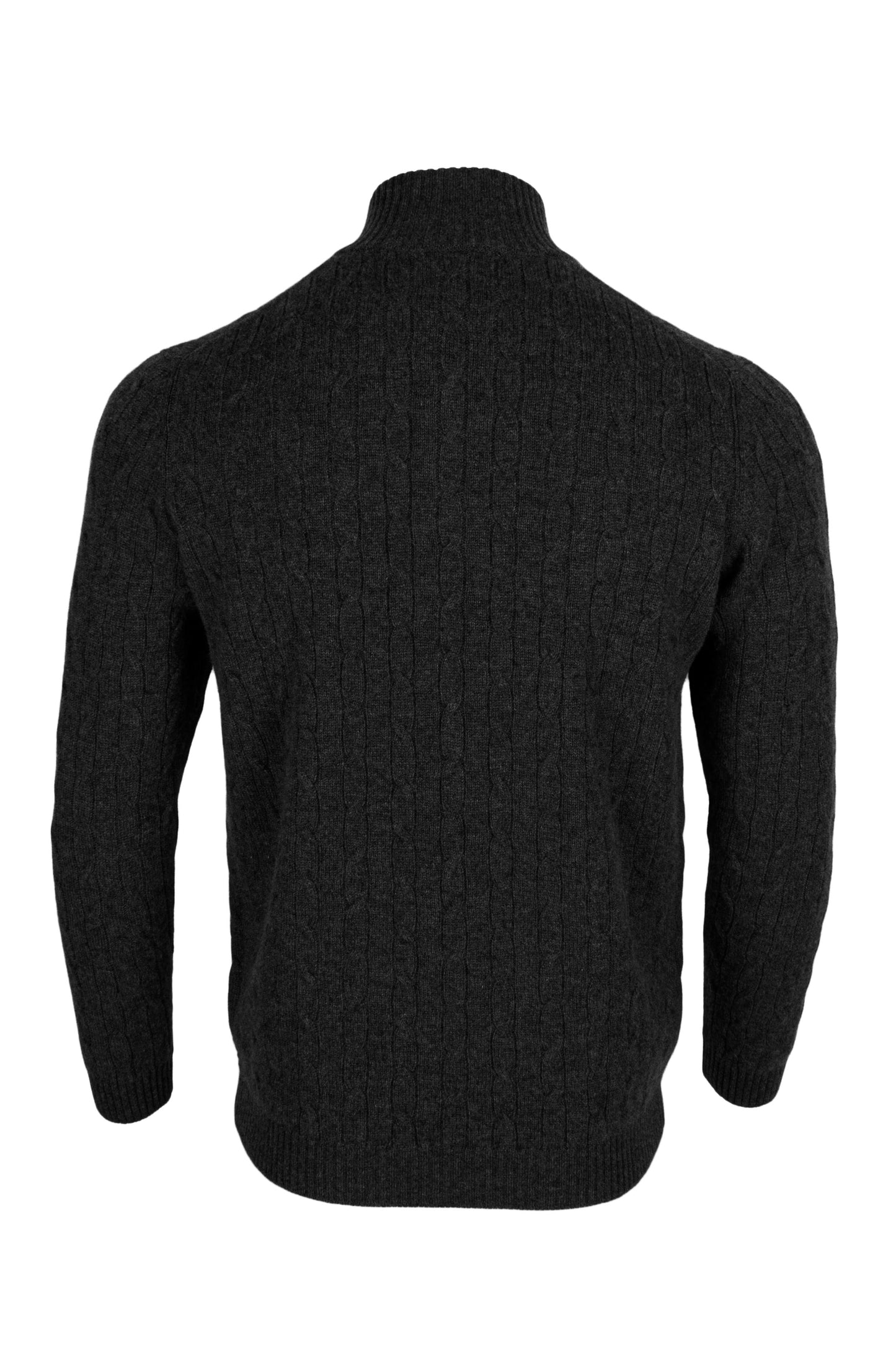 Men's Cable 1/4 Zip Cashmere Sweater