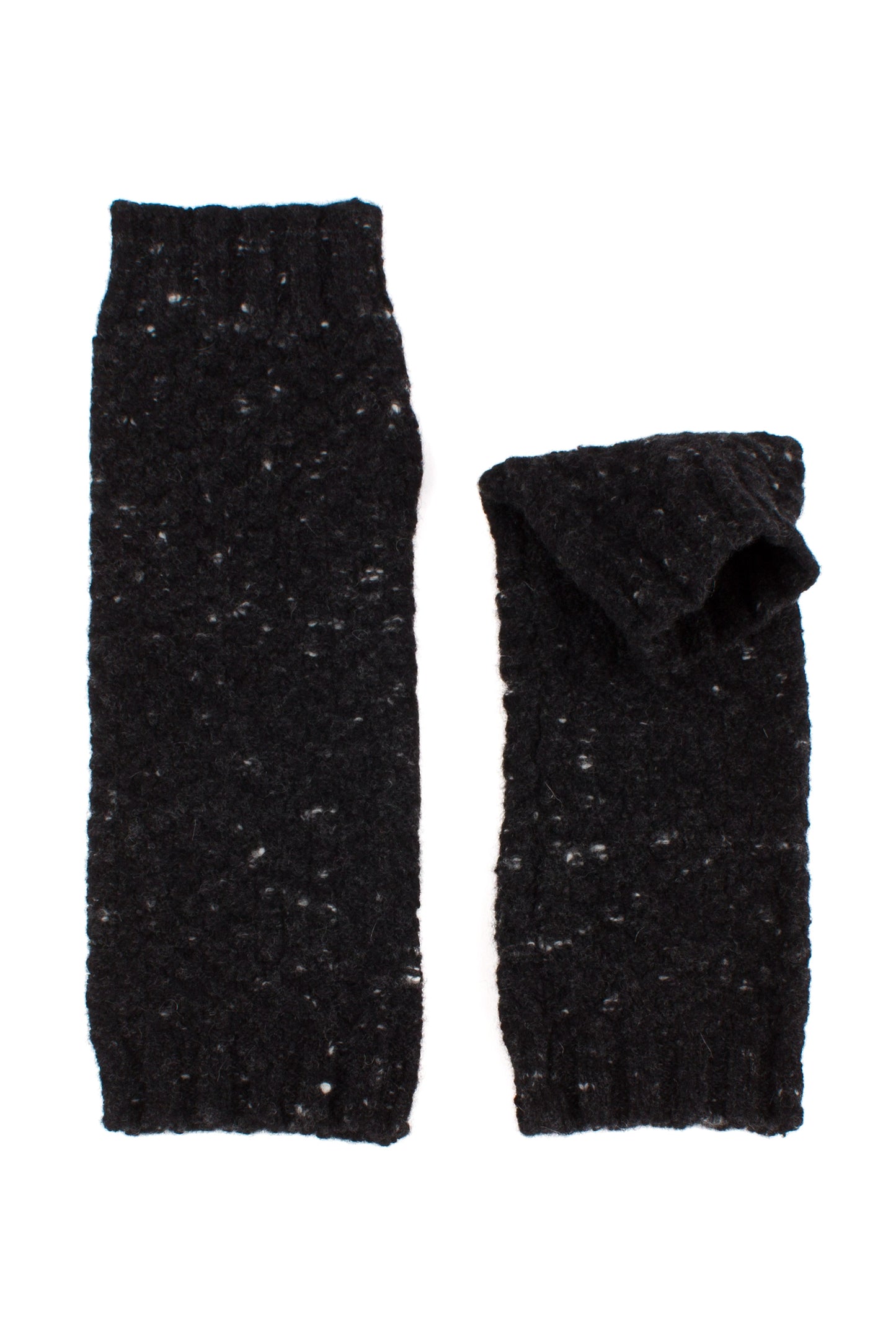 Moss Stitch Donegal Tweed Wrist Warmers