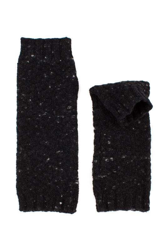 Moss Stitch Donegal Tweed Wrist Warmers