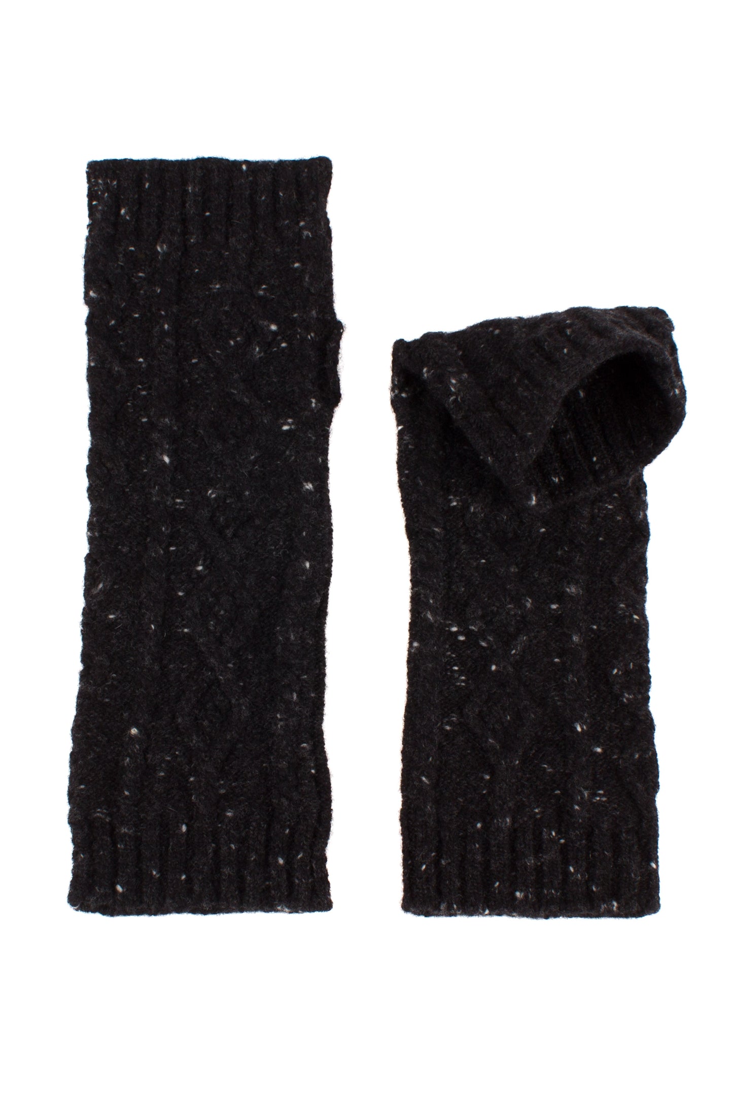 Aran Cable Donegal Tweed Wrist Warmers