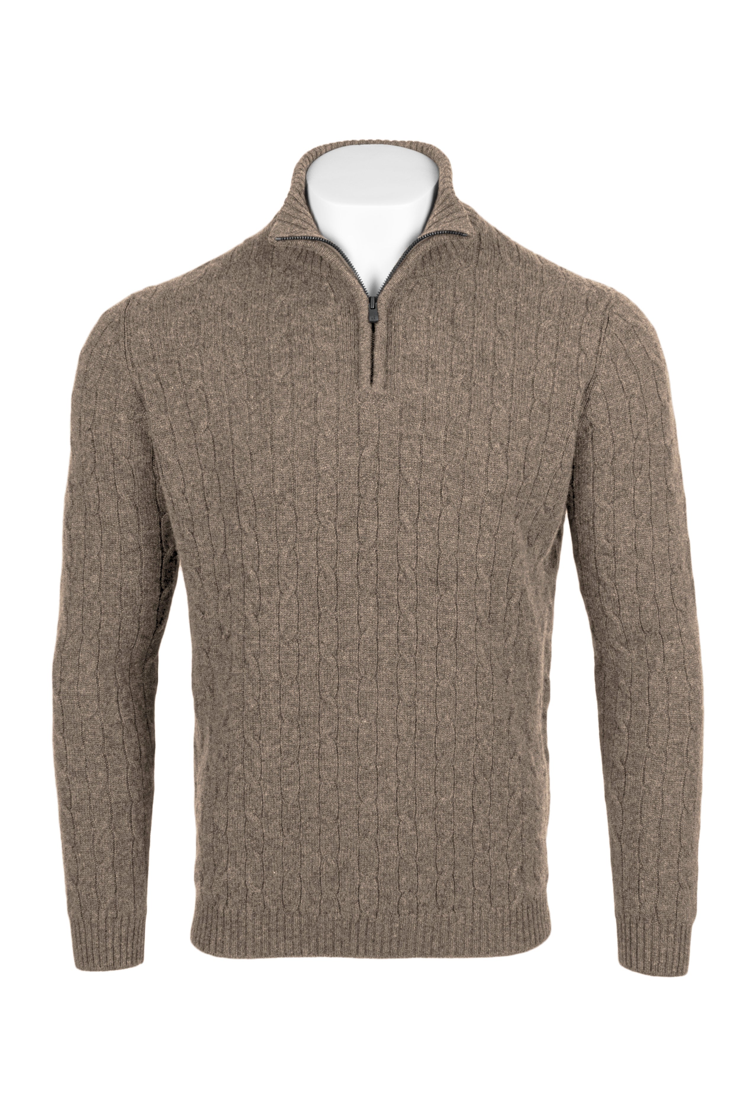 CASHMERE COMPANY◆Made in Italy◆48◆ニット Men's Cable Zip Cashmere Sweater by Love Cashmere | made in Scotland