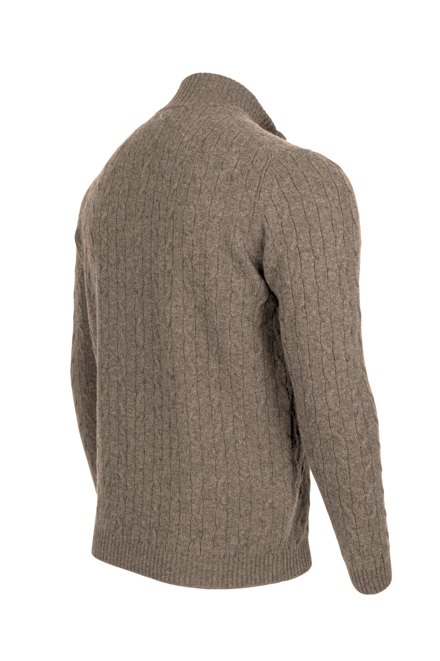 Men's Cable 1/4 Zip Cashmere Sweater