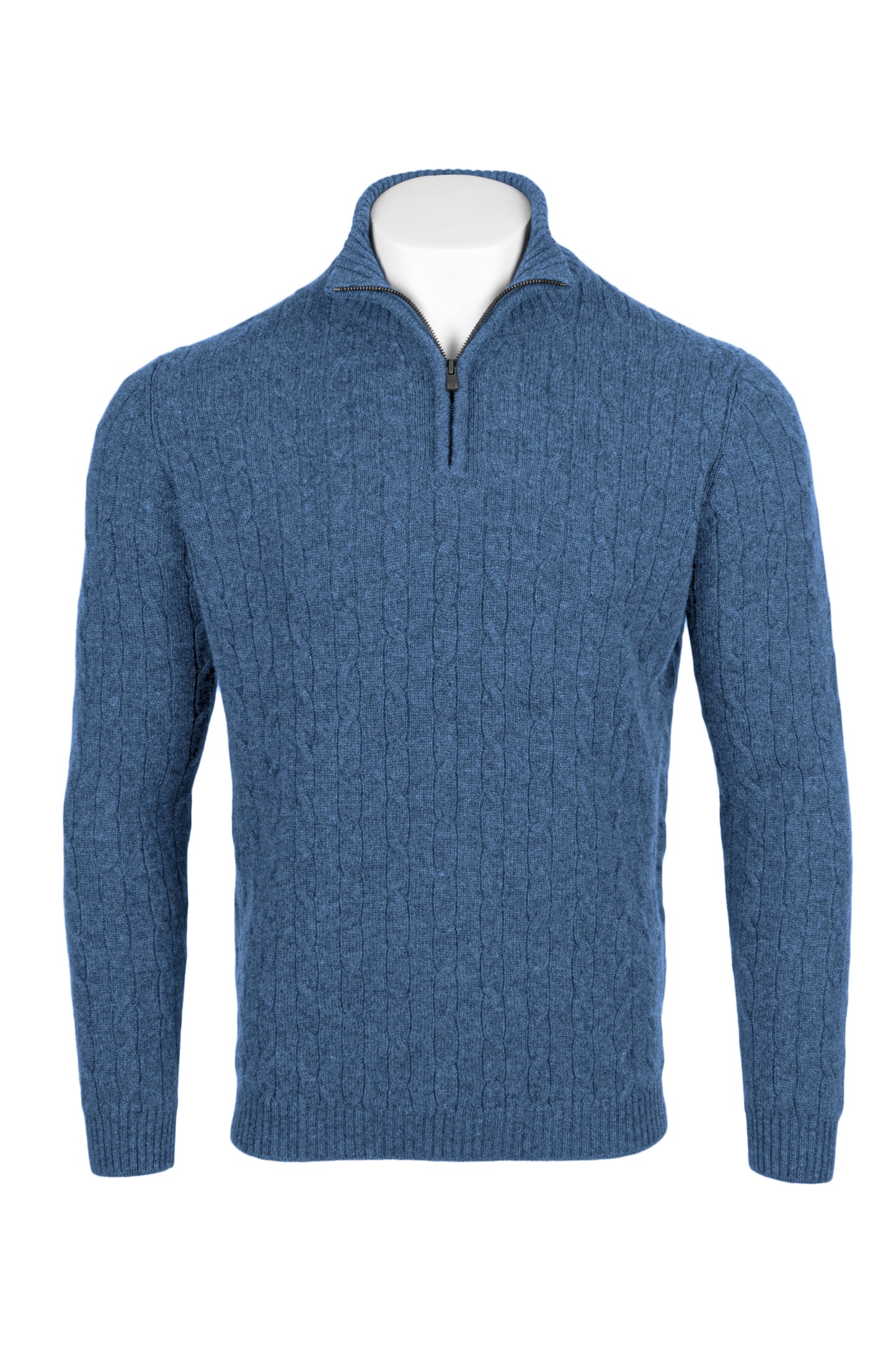 Men's Cable 1/4 Zip Cashmere Sweater