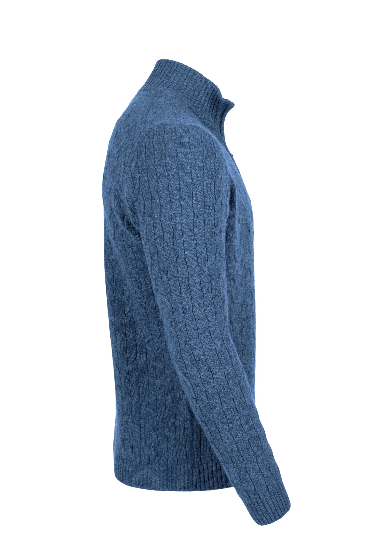 Men's Cable 1/4 Zip Cashmere Sweater
