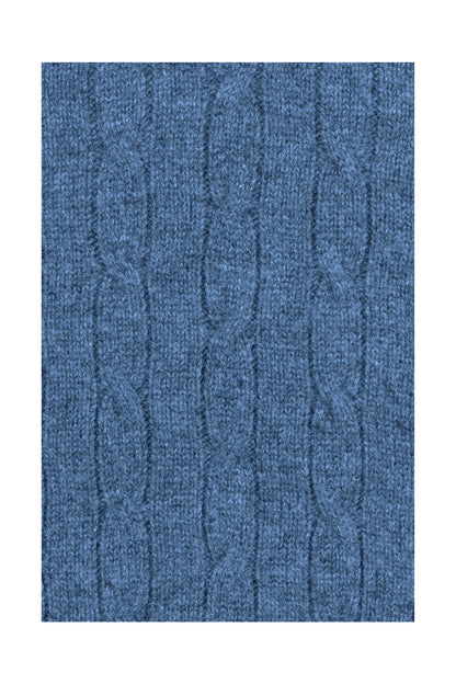 Men's Cable Crew Neck Cashmere Sweater