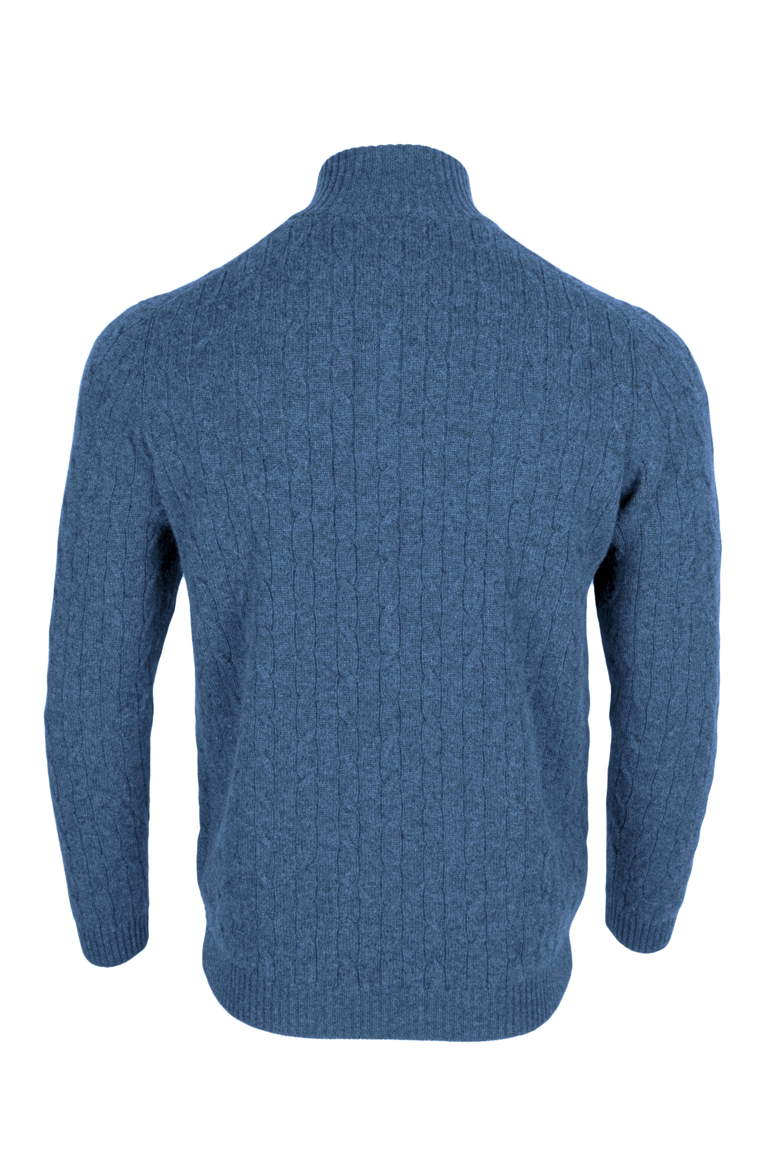 CASHMERE COMPANY◆Made in Italy◆48◆ニット Men's Cable Zip Cashmere Sweater by Love Cashmere | made in Scotland