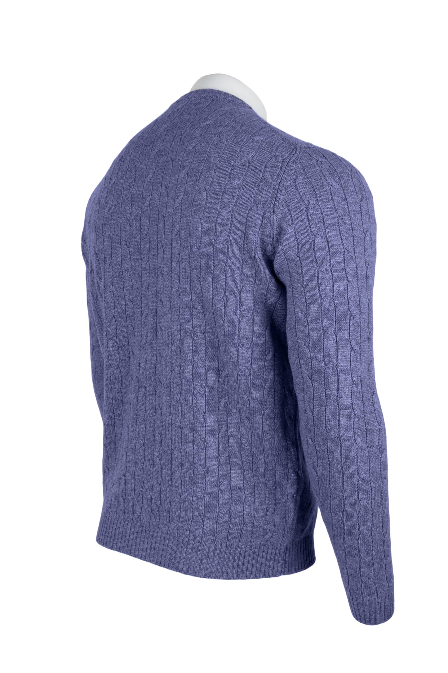 Men's Cable Crew Neck Cashmere Sweater