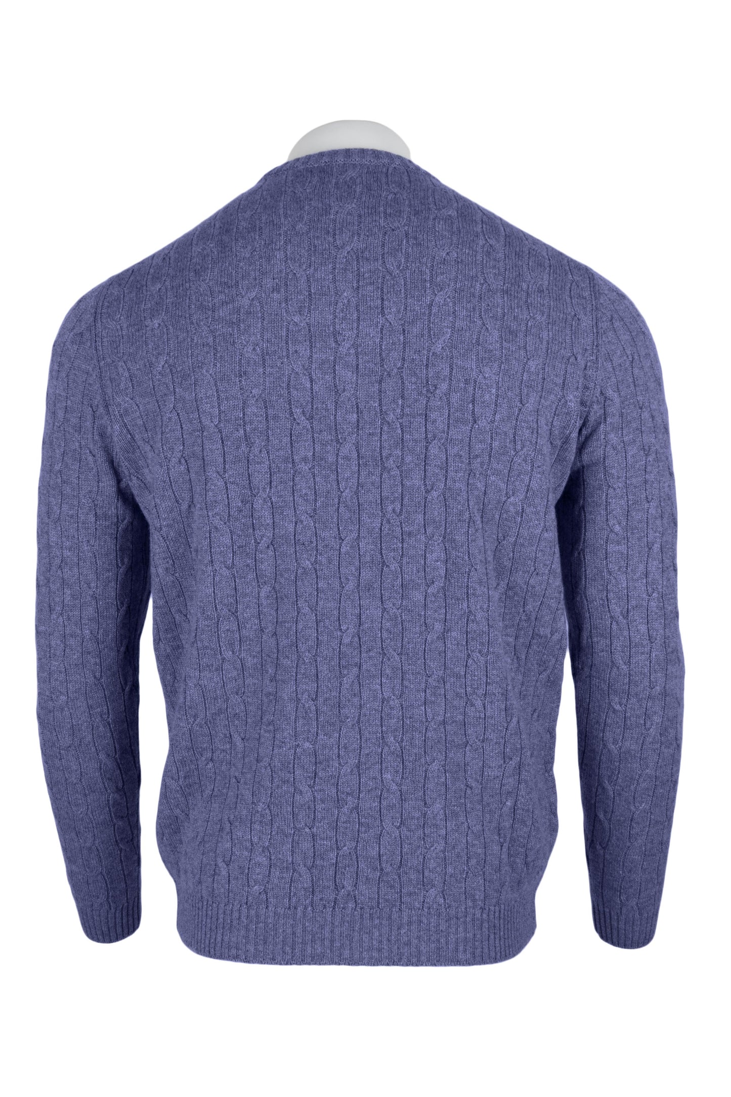 Men's Cable Crew Neck Cashmere Sweater