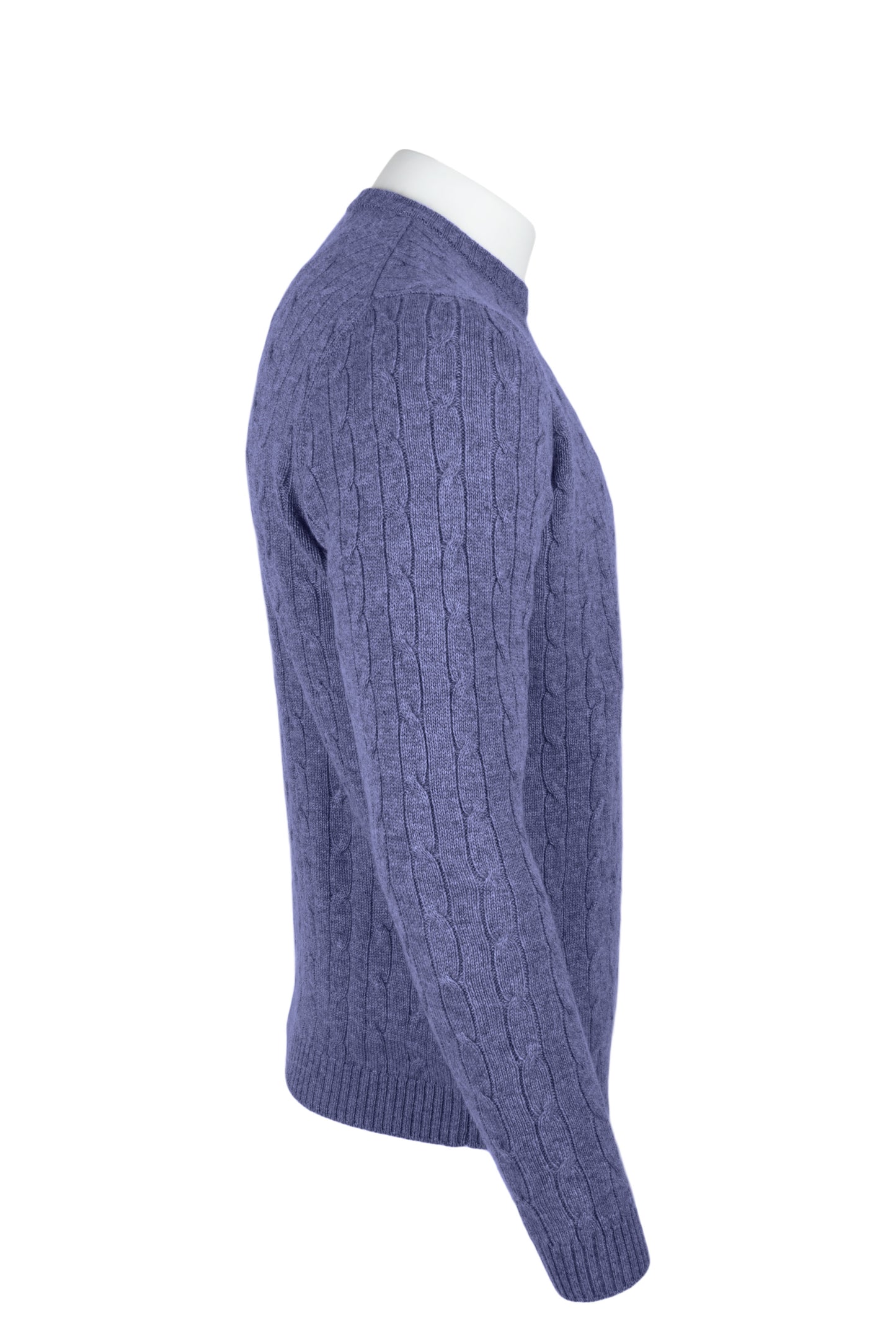 Men's Cable Crew Neck Cashmere Sweater