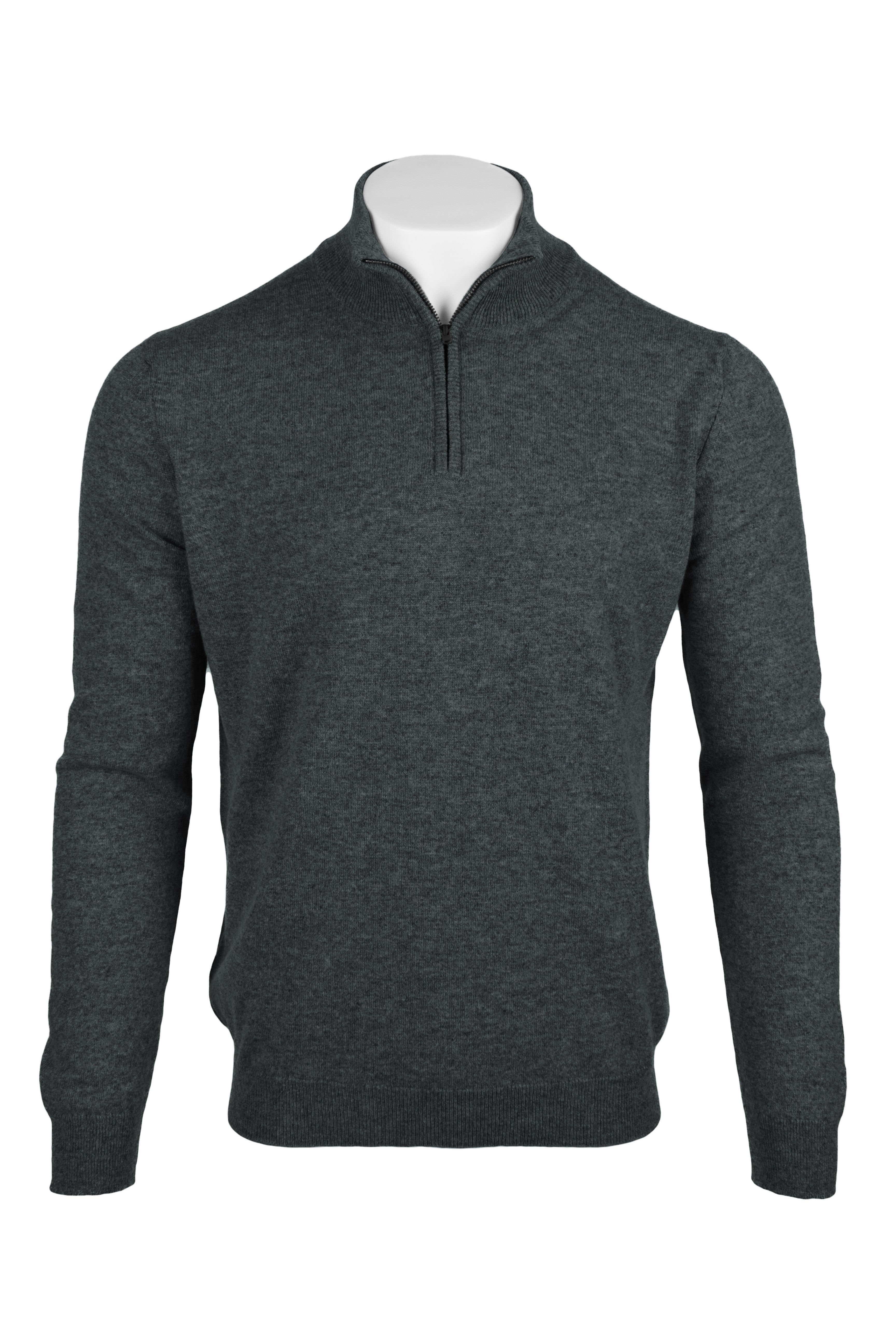 Men's Zip Neck Cashmere Sweater by Love Cashmere | made in Scotland