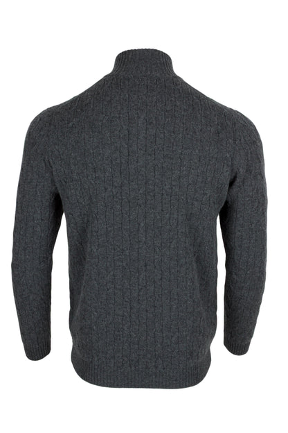 Men's Cable 1/4 Zip Cashmere Sweater