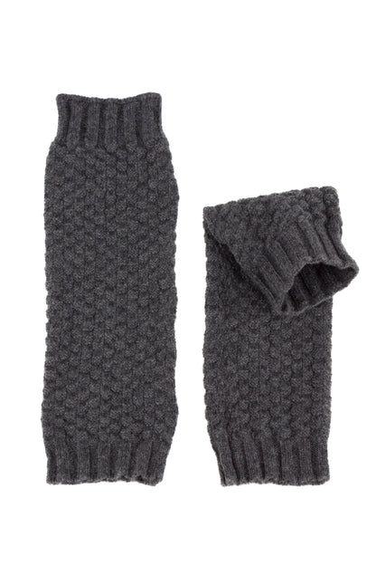 Moss Stitch Cashmere Wrist Warmers