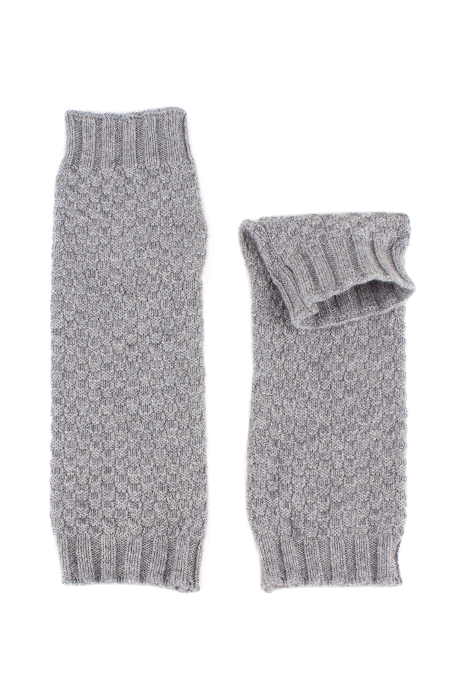 Moss Stitch Cashmere Wrist Warmers