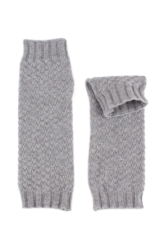 Moss Stitch Cashmere Wrist Warmers
