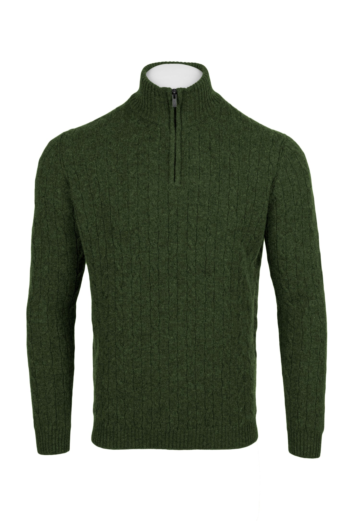 Men's Cable 1/4 Zip Cashmere Sweater