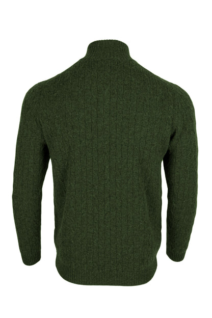 Men's Cable 1/4 Zip Cashmere Sweater