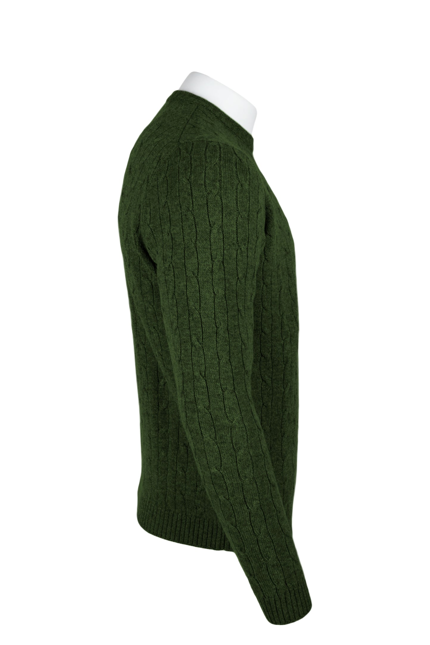Men's Cable Crew Neck Cashmere Sweater