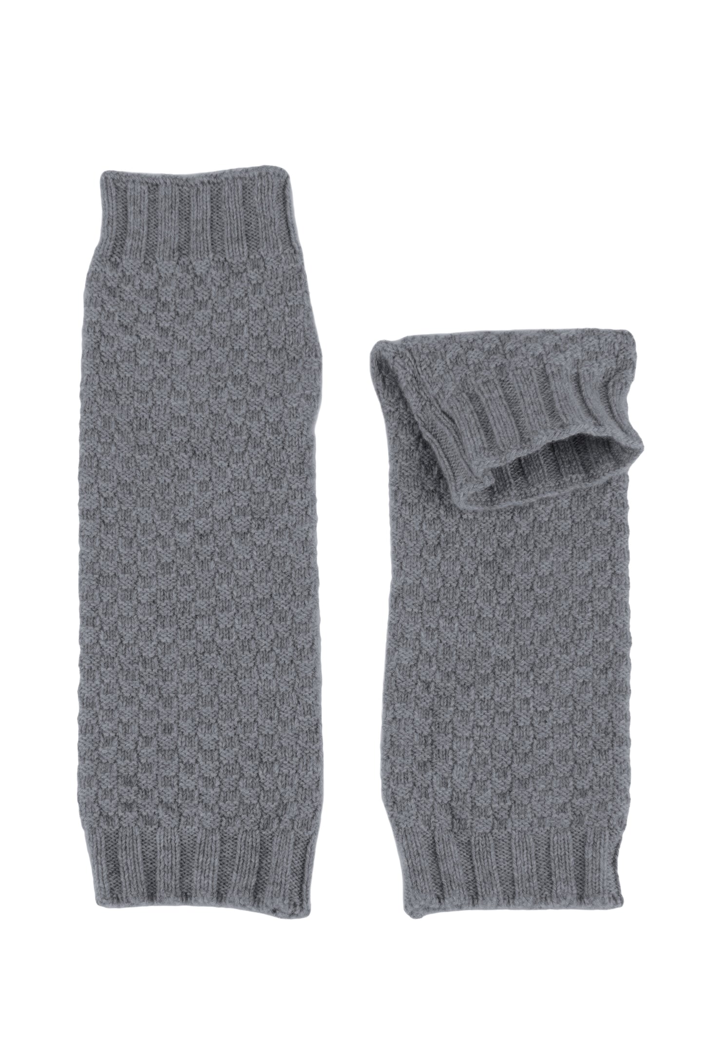 Moss Stitch Cashmere Wrist Warmers