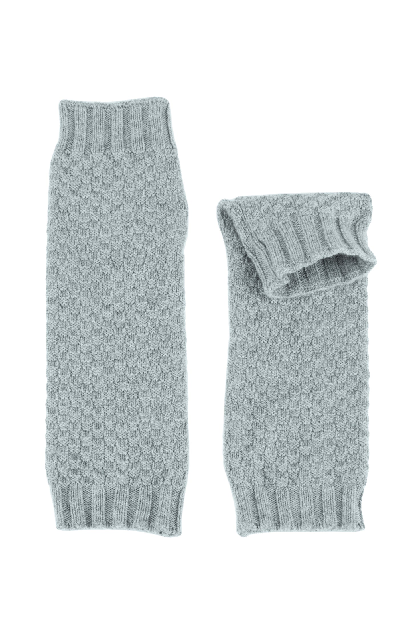 Moss Stitch Cashmere Wrist Warmers