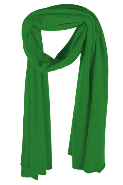 Kiwi green cashmere wrap scarf, made in Scotland by Love Cashmere