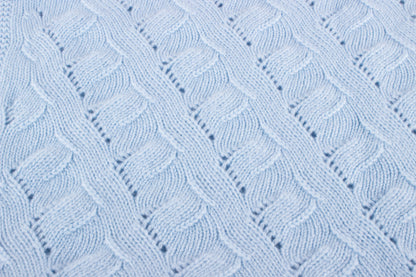 Couverture pour bébé à câble en dentelle