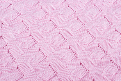 Couverture pour bébé à câble en dentelle