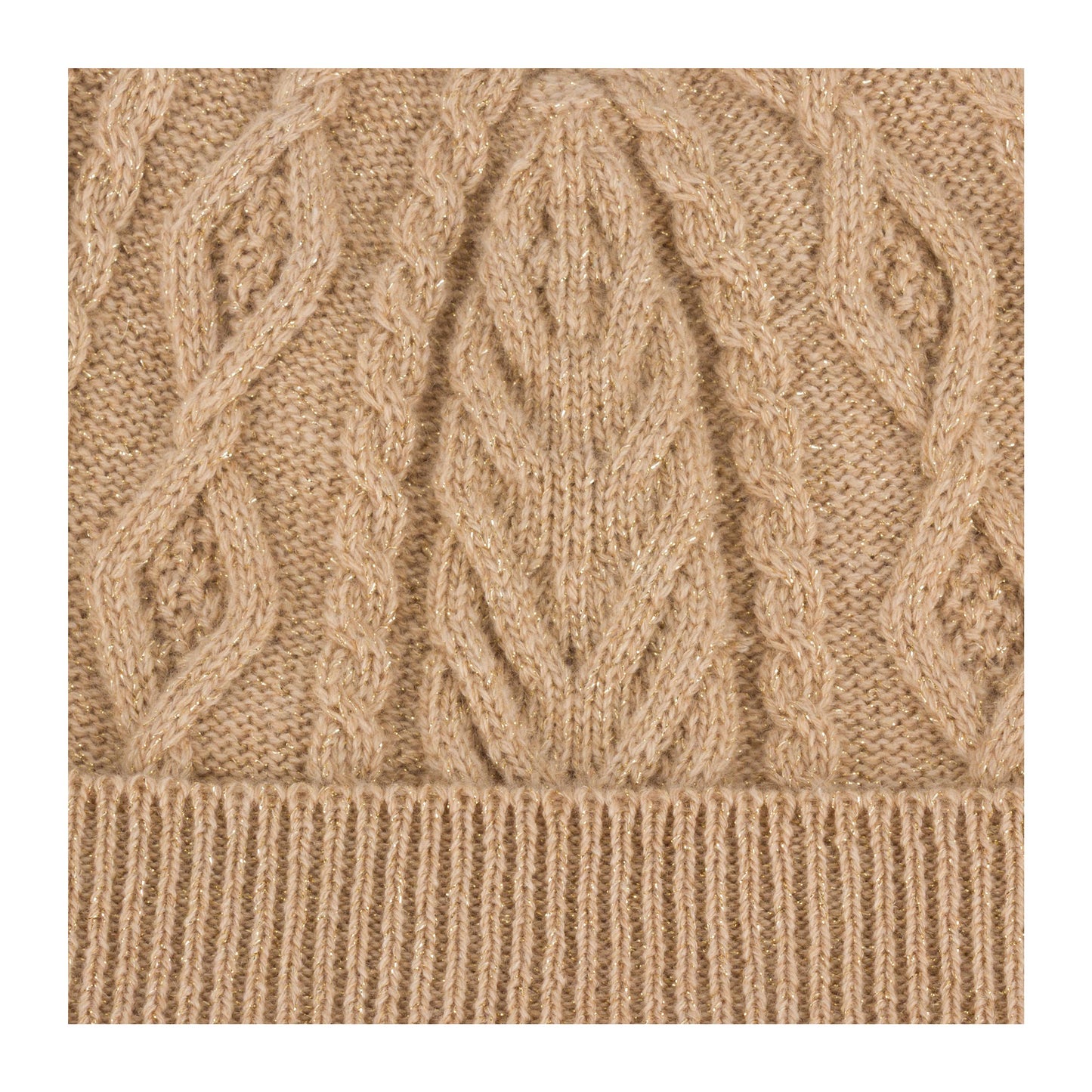 Aran Cable Cashmere Beanie Hat