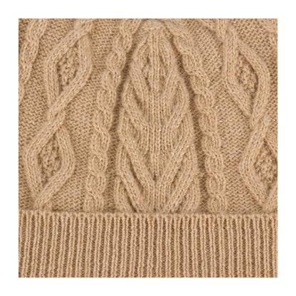 Aran Cable Cashmere Beanie Hat