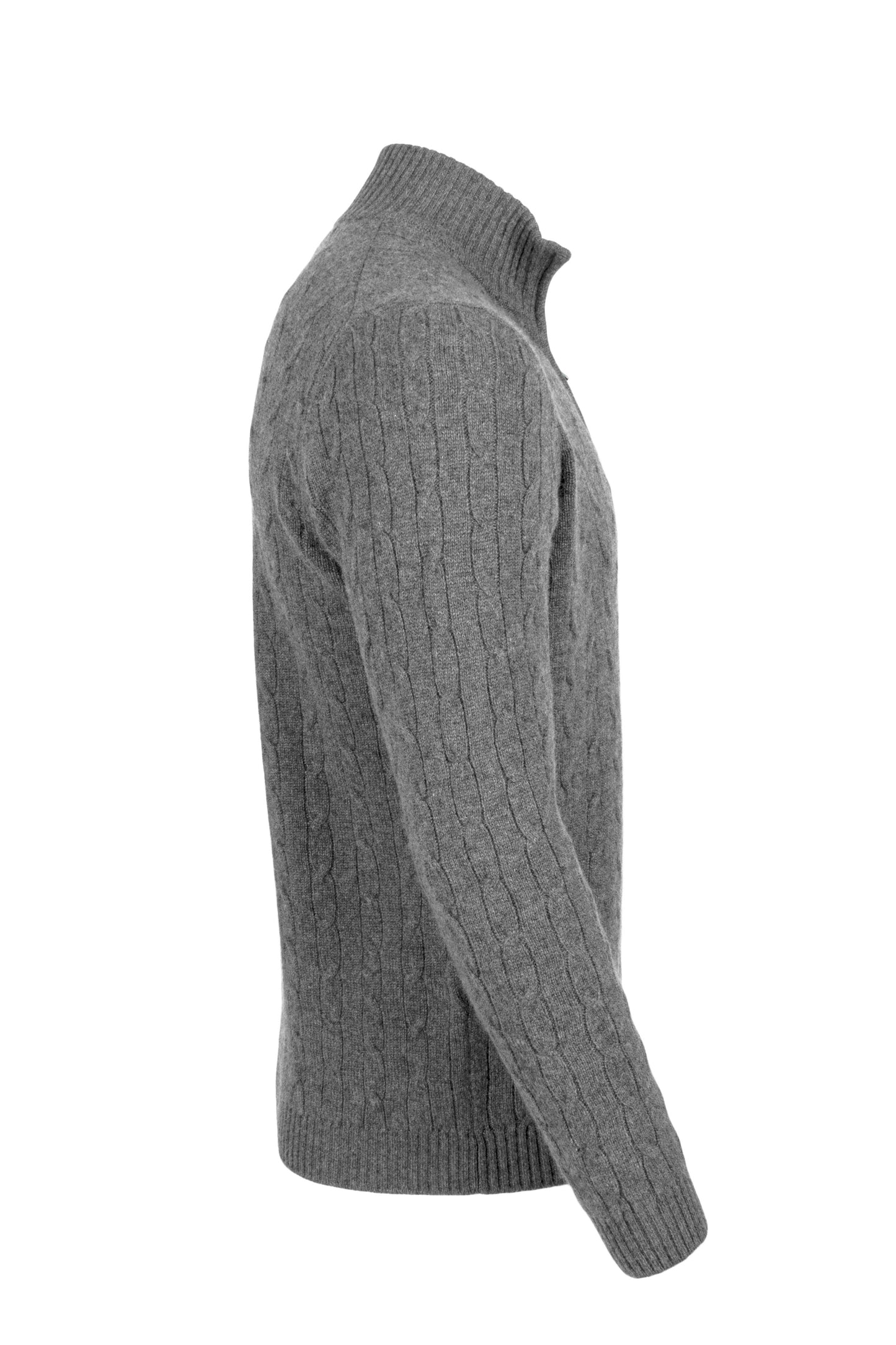 Men's Cable 1/4 Zip Cashmere Sweater
