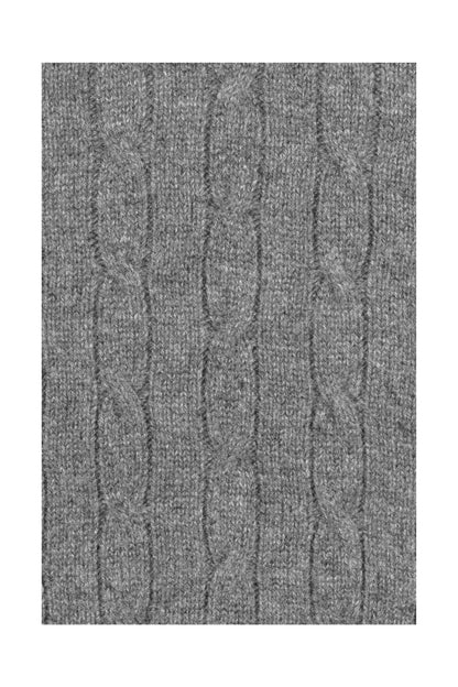 Men's Cable Crew Neck Cashmere Sweater