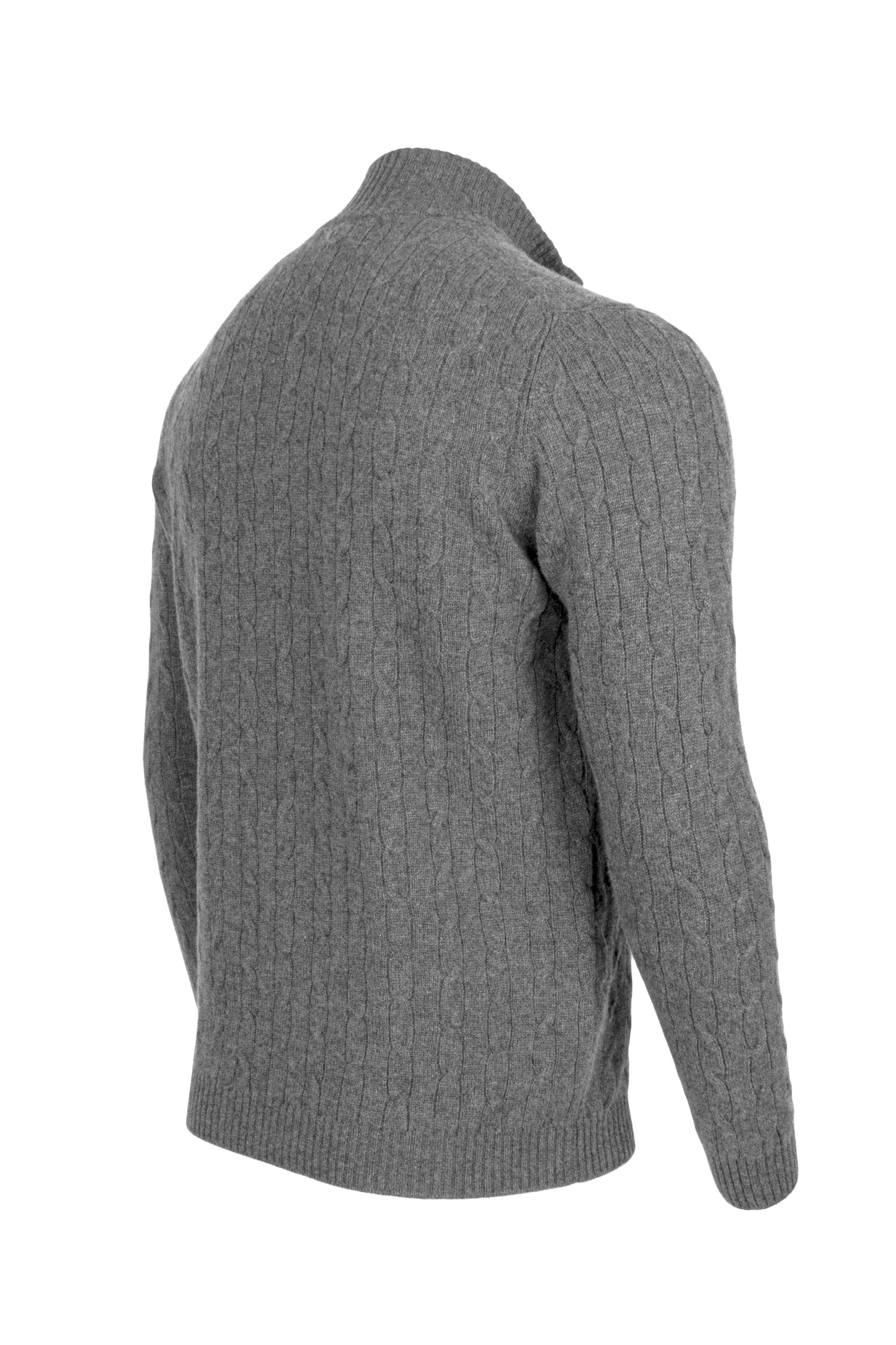 Men's Cable 1/4 Zip Cashmere Sweater