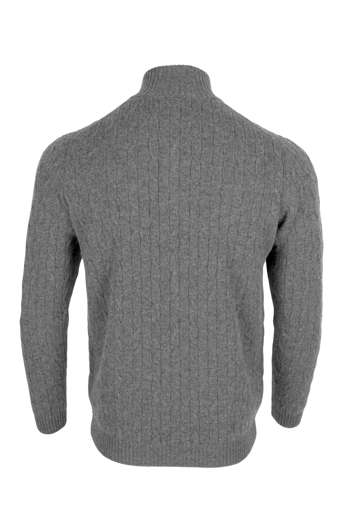 Men's Cable 1/4 Zip Cashmere Sweater